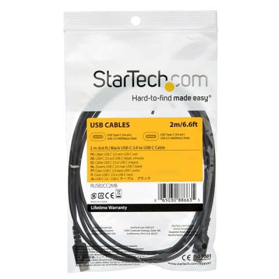 StarTech.com 2m(6.6 ft.)USB C Cable - USB 2.0 - Durable