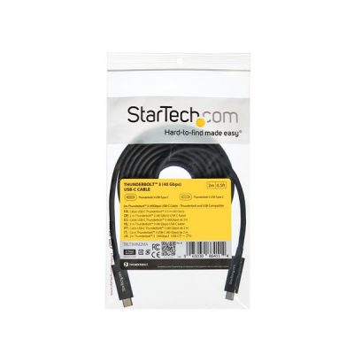 StarTech.com Thunderbolt 3 Cable - 6 ft / 2m - 4K 60Hz - 40Gbps