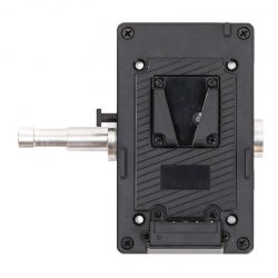 This V-mount Single Plate Adapter for LED light provides a portable solution to power your lights on location by easily attaching a v-mount battery.