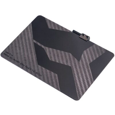 Cover photo for the Tilta Carbon Fibre Top Flag for Mini Clamp-on Matte Box, which provides coverage from light flares