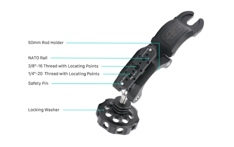 The Tilta 50mm Speed ​​Rail Clamp to NATO Adapter contains a wide variety of different features to assist your rig