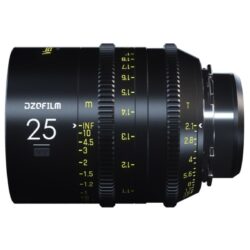 Cover photo for the DZOFilm Vespid Prime FF 25mm T2.1 PL/EF mount, which is a lightweight and small lens. It is suitable for high-end full-frame and independent filmmaking